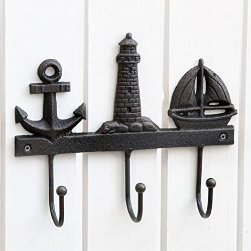 Arinosa Wandhaken Hakenleiste Maritim Gußeisen 20,5x5x16,5 cm