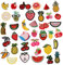 Bymivofun 37 Stück Kinder Frucht Cartoon Kleidung Patches, Cartoon DIY Kleidung Patches, Kleidung Patches Aufkleber, zum Aufbügeln T-Shirt Jeans Kleidung Taschen