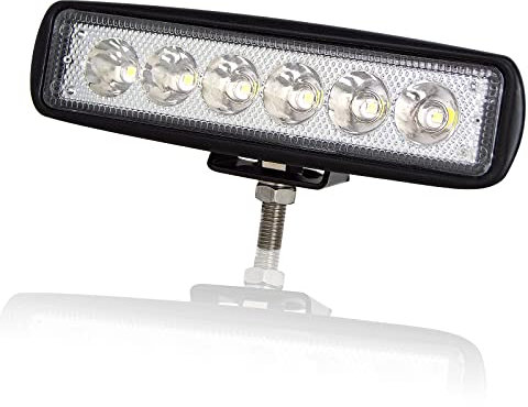 AUXTINGS 15cm Phare de Travail LED 18W Projecteur LED Voiture 12V 24V Etanche IP67 Spot Feux Antibrouillard LED 1800lm Feux de Travail pour Voiture Camion Tracteur SUV Bateau