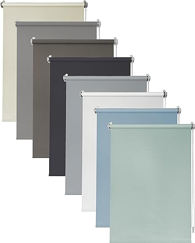 Deco4Me Thermo Verdunklungsrollo ohne Bohren (140 x 160 cm, Mint (Blackout)) - lichtundurchlässig & wärmeisolierend - Thermrollo, Abdunkelungsrollo, Klemmrollo Verdunkelung (Stoffbreite 136 cm)