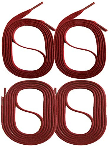 SNORS 2 paia di lacci cerati, rotondi e piatti, 18 colori, 45-150 cm, resistenti agli strappi, stabili, in cotone, per lavoro, scarpe in pelle, stivali, rosso scuro, 75cm RUND 3mm