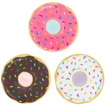 Donut-Servietten | 50 Stück | 2-lagige Einweg-Servietten | Süßigkeiten-Cupcake-Partyzubehör