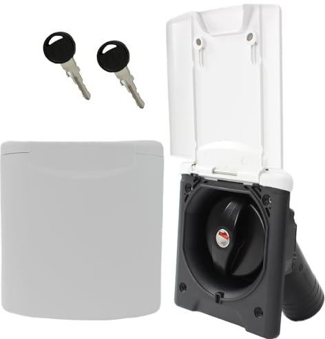 ABL Einfüllstutzen Diesel Tankdeckel Wohnmobil Boot mit Magnetdeckel 50 mm weiß