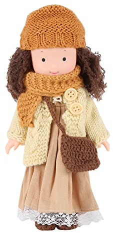 Weiche Stoffpuppe für Kinder Baby Mädchen,Kuschelpuppe mit Kleidung und Haaren Prinzessin Babypuppen Feen Puppe Plüsch Stofftier Spielzeug Geburtstagegeschenk für Kleinkinder Mädchen Ab 18 Monaten