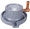 Natural Smooth Natural Granite Handmade Stone Mill/Grinder Hand Crank Wet Grain Grinder with Wooden Frame for Grain, Dry/Wet Mill Bean and Barley