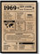 EQUIK PRODUCTS Geburtstagskarte 1969 | Geburtstagsgeschenk für Männer und Frauen | Geburtsjahr 1969 | Vintage Poster | Dekoration und Geschenkidee | Zurück in 1969