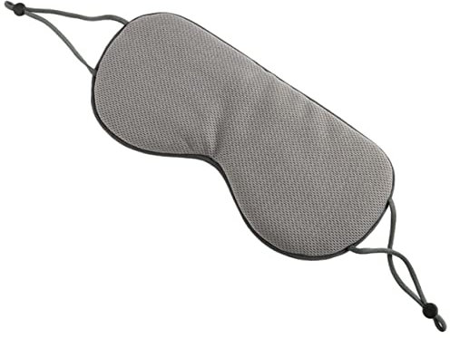 GLEAVI 1Pc Adjustable Dual-sided Sleeping Eye Breathable Ice Silk Shading Eye Patch for Warm Cool Use for Travel Dark Grey Light Grey