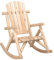 vidaXL Garten Schaukelstuhl, Stuhl mit Schaukeldesign, Gartenstuhl mit Holzrahmen, Terrassenstuhl Outdoor Stuhl Gartensessel, Massivholz Fichte