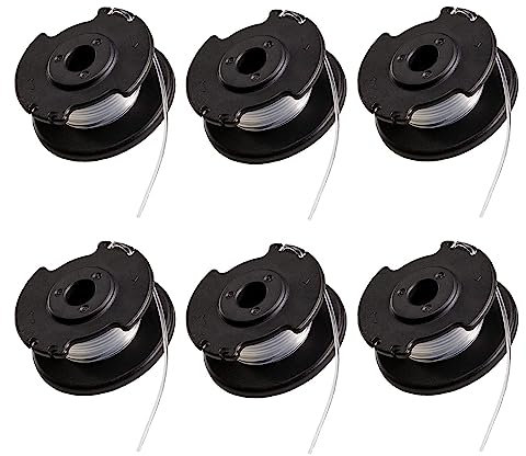 Viilich 6 Stück Ersatzfadenspule,für Einhell Akku-Rasentrimmer GE-CT 18/28 Li,GE-CT 18/28 Li TC und GE-CT 18/260 Li,für Einhell Ersatzfadenspule TLE-03,Spulenabdeckung TLE-03-1(1.6 mm,4.9m/16FT)