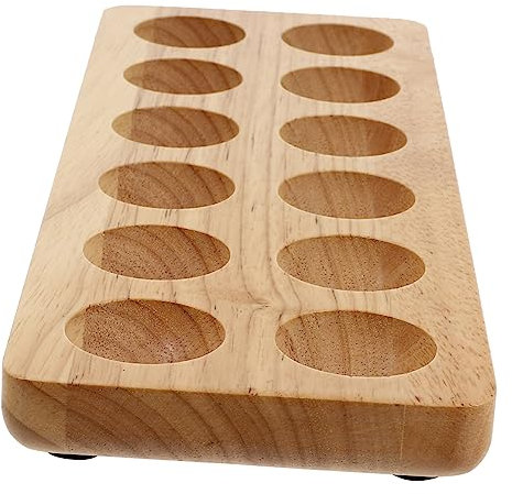 Beatifufu 1pc Wooden Egg Holder Simple Egg Storage Rack for Home Kitchenware Practical Storage Base with Wooden Design for Neatly Organized