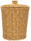 JTBDWOSK Bathroom Trash Bin Rattan Braided Round Trash Bin Rattan Trash Bin with Lid Willow Basket Recycle Bin Laundry Basket Deco Basket Storage Basket for Kitchen Bathroom Organizer,Brown,28x24cm
