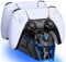 HELLCOOL PS5 Controller Ladestation mit Coolem Aussehen/RGB-Licht für Playstation 5 - Ständer für DualSense/Edge Controller