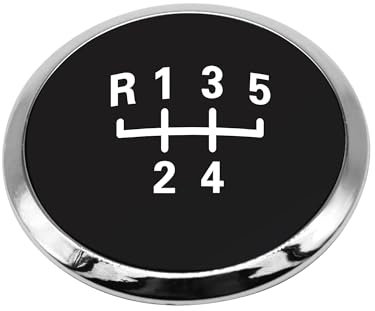 HISports Schaltknauf Kappe Abdeckung, Schaltknauf plakette Abdeckung 7H5711144C 5 Gang Schaltknauf Kappe Cover Schalthebel Emblem für 5-Gang Schaltgetriebe Kompatibel mit Transporter T5 T6 2003-2011