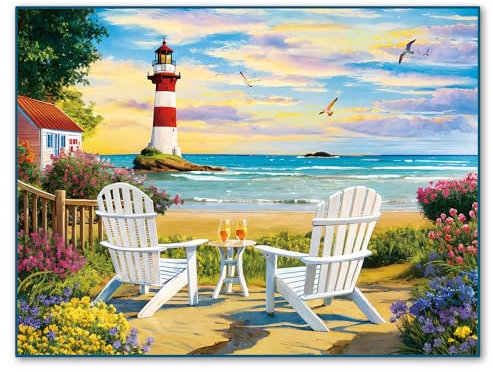 500 Pieces Jigsaw Puzzles Age 12+ for Adults and Teens and Kids Family Happy Gift Coastal Sunset (Sunset)