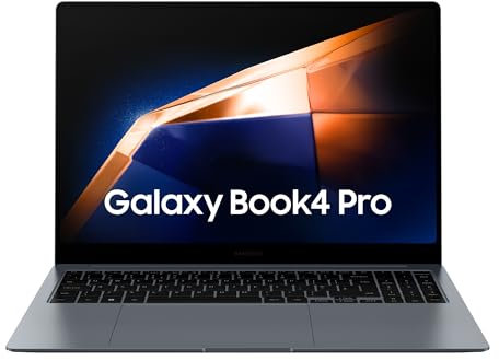 Samsung Galaxy Book4 Pro, Ordenador Portátil Ultrafino 16 HDR, Táctil, Intel Core Ultra 5-125H, 16GB RAM, 512GB SSD, Intel ARC Graphics, Windows 11 Home, Gris Moonstone, Teclado QWERTY Español