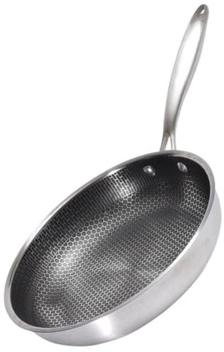 Alipis Stainless Steel Omelette Pan Grill Pan for Indoor Cooking Colander for Kitchen Pour Hexclads Cookware Steel Frying Pan Omelette Skillet Works Frying Pan Non Stick Lid