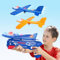 Flugzeug Spielzeug Styroporflieger Wurfgleiter mit Pistole Kinder Jungen Mädchen Kinderspiel ab 3-10 Jahre, Outdoor Draußen Garten Spiel Weihnachten Geburtstag Geschenk Flieger Styropor Airplane Toy