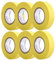 HomeBerg Yellow Electrical Tape Multipack - 19mm x 10m - Heat and Moisture Resistant, PVC Self Adhesive, Multipurpose Electrical Insulation Tape for Electric Wires, DIY (Yellow, 6 Pack)