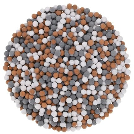 sourcing map 7 Packs Replacement Shower Head Bead 3-4mm Shower Filter Beads Replacement Mineral Stone Bead for Water Softener Filtration Shower Head, White, Grey, Orange