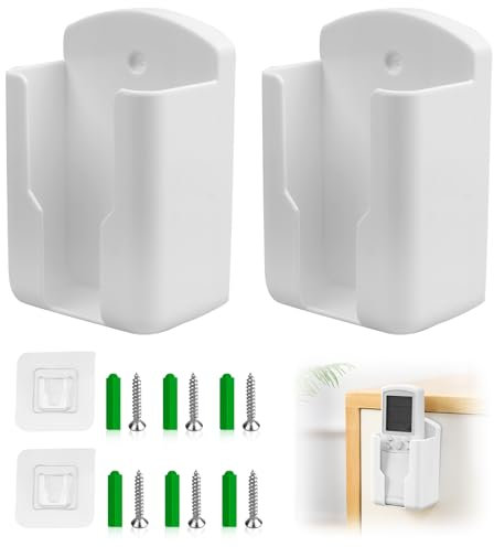 2 supporti per telecomando, supporto per occhiali, supporto da parete con adesivi e viti, sedile per telecomandi per la conservazione organizzata, salvaspazio, pratico, 6,3/4/10 cm