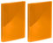 Kangaro Ringbuch Transparant Orange (PP, DIN A4, 2-Ringe 16mm O-Mechanik, Rücken 20mm) (Packung mit 2)