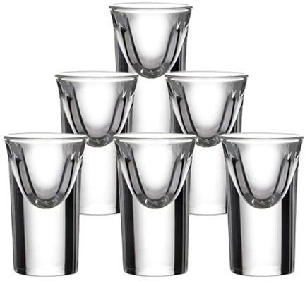 Mini-Schnapsgläser, 6 Stück, 15 ml, transparent, kleine Kugelbecher mit schwerem Boden, niedliche Whiskey-Gläser für Wodka, Whiskey, Likör, Tequila, Soju Espressos, perfekt für Party, Bar, Club,
