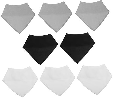 Beatifufu Lätzchen Dreieck 8 Stück aus 100% Baumwolle für Neugeborene
