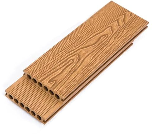 Holz-Kunststoff-Verbundwerkstoff, ineinandergreifende Terrassenfliesen, 30,5 x 30,5 cm, wetterfest, wasserdicht, WPC-Bodenbelag für Garten, Balkon, Pool, Veranda, 36 rechteckige Teile
