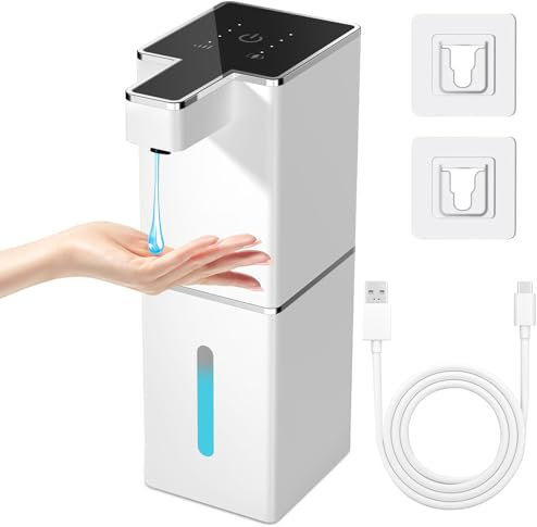 RDDAIPE 380ml Dispenser Sapone Automatico, Dispenser Automatico Sapone Muro, Dispenser Sapone Elettrico, Automatic Soap Dispenser, USB Ricaricabile, Impermeabile Ipx5, per Cucina, Bagno, Hotel