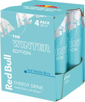 Red Bull Winter Edition Energy Drink, Iced Vanilla Berry, 4 x 250 ml
