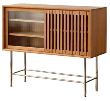 Massivholz Chinesischer Stil Wohnzimmer Sideboard Vitrine für Teeschrank Kirschholz Eingangsschrank Sofa Beistellschrank