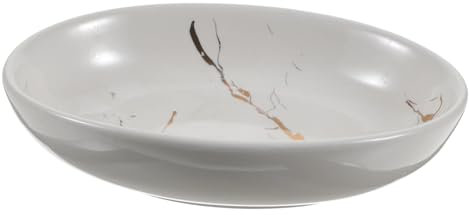 Alipis Elegant Marble Soap Dish Ceramic Oval Vanity Tray for Bathroom Gold Trays Decorative Holder Soap