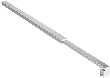 T&K Shower Screen Support Bar 750mm to 1350mm Telescopic Bar Chrome Adjustable Support Bar, for Wet Room Shower Enclosures Bath Panel, Fits 6-10mm Glass