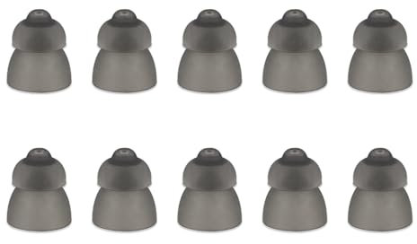 Phonak Hearing Aid Silicone Ear Tips, Size S 9mm, Double-Layer Open Design, 10-Pack, Grey