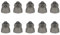 Phonak Hearing Aid Silicone Ear Tips, Size S 9mm, Double-Layer Open Design, 10-Pack, Grey
