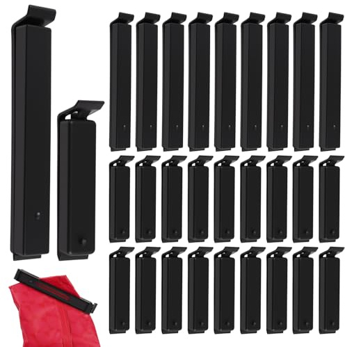50 Stück Verschlussclips für Beutel, 6cm/11cm Klammern für Tüten, Clips für Tüten aus Kunststoff, Lang Tütenclips, Lebensmittel Clips, für Süßigkeit Snacks Lebensmitteln Chipstüte Kekse (Schwarz) | Clips für Tüten aus Kunststoff, Lang Tütenclips, Lebensmittel Clips, für Süßigkeit Snacks Lebensmitteln Chipstüte Kekse