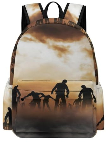 JZemdybill Rucksack, bunter Heißluftballon-Rucksack, lässiger Tagesrucksack für Outdoor, Sport, Reisen