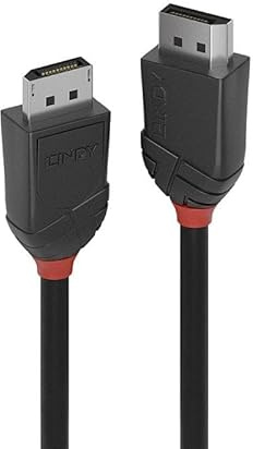LINDY 36515 0.5m DisplayPort 2.1 54G-Kabel, Black Line