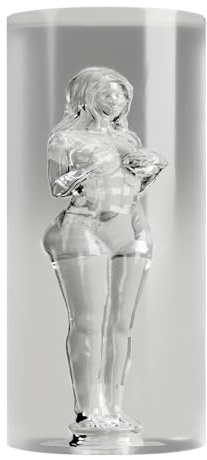 You2Toys Female Shaped Tunnel Masturbator ohne Vibration – transparenter Handjob Stroker mit 3D-Frauensilhouette, Saug-Effekt, TPE Softmaterial dehnbar, 14,2 cm Sex Toy für Männer