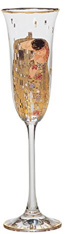 Goebel 66926708 Gustav Klimt Sektglas mit Echtgold Dekor und Motiv Der Kuss