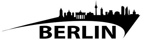 Auto Tattoo Aufkleber - Skyline Berlin - M - 30x10cm