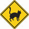 U24 Aufkleber Vorsicht Katze Katzen Kätzchen Kater Autoaufkleber Sticker