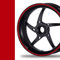 NEW! Felgenrandaufkleber Classic Style Auto Motorrad Felgenaufkleber (10mm, rot)