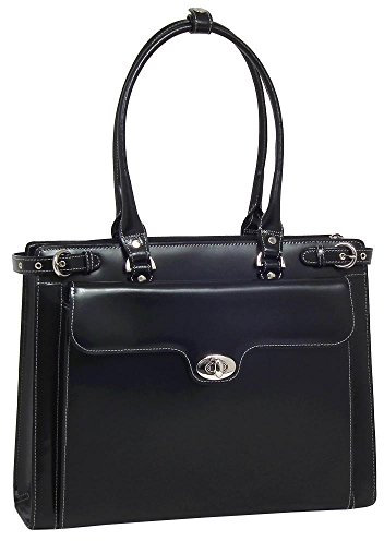 McKleinUSA Leder-Aktentasche für 39 cm (15,4 Zoll) großen Laptop W-Serie-Winnetka schwarz Schwarz Einheitsgröße