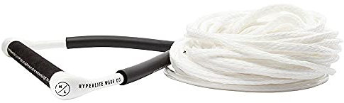 Hyperlite 2020 CG Handle with 60ft Poly-E Wakeboard Tow Rope - White