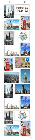 trendfinding® - Porte-photos mural à pochettes transparentes - pour photos/cartes postales au format portrait et paysage - 20 pochettes de 11,4 x 16,2 cm