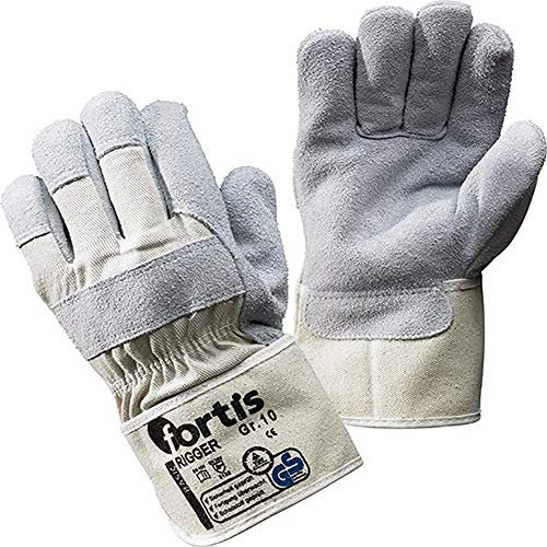 Fortis Handschuh Rigger, Rindspaltleder, Gr.10,