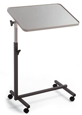 Invacare Vassoio Letto Pausa L865 Vassoio Letto - Altezza Regolabile - Piano Inclinabile - Carrello con Ruote - Marrone