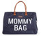 Childhome, Mommy Bag, Wickeltasche, Mutterschaft, Reisetasche, Großes Fassungsvermögen, Wickelunterlage, Verstellbarer Schulterriemen, Unterteilt, Isoliertasche, Kofferdurchführung, Marineblau/Weiß
