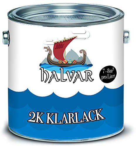 Halvar skandinavischer 2-K Klarlack mit Härter im SET glänzend transparent 5:1 (2,5 L)